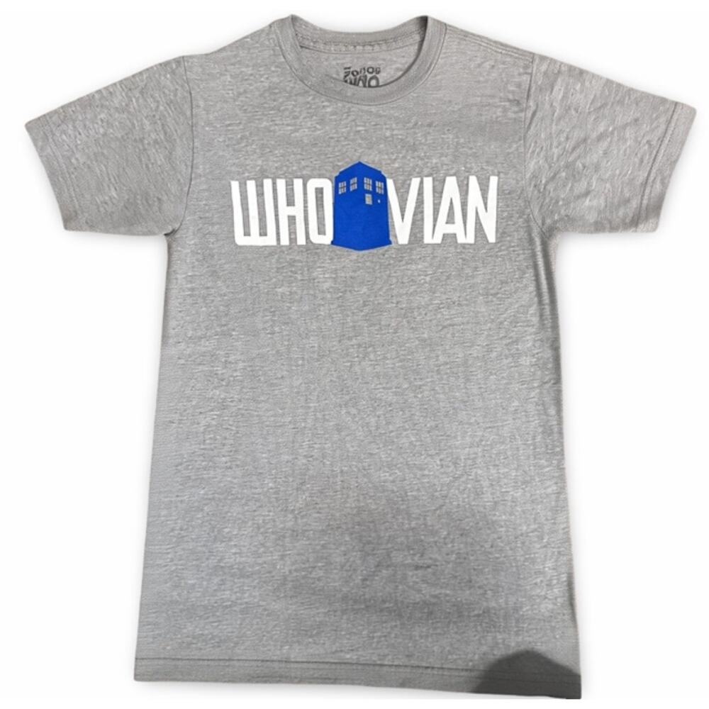 Doctor Who Whovian T-Shirt Youth XS Gray Graphic Tee